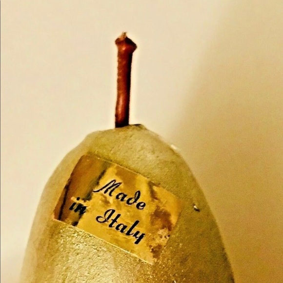 New Italian Glass Pear Gold Silver Italian Italy - Picture 3 of 16